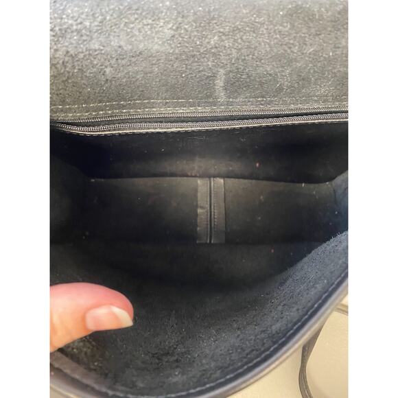 VTG Coach Black Leather Silver Hardware Willis Bag Crossbody Satchel Bag Purse - Picture 16 of 16